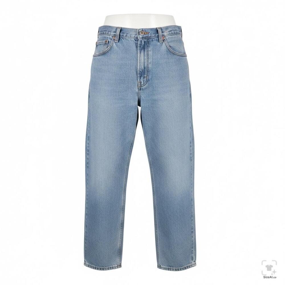 Levis 560 Jeans Mens 34x28 Light Wash Blue Denim Relaxed Tapered Comfort Fit